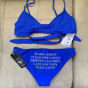 2 piece wild fox and Lspace bikini